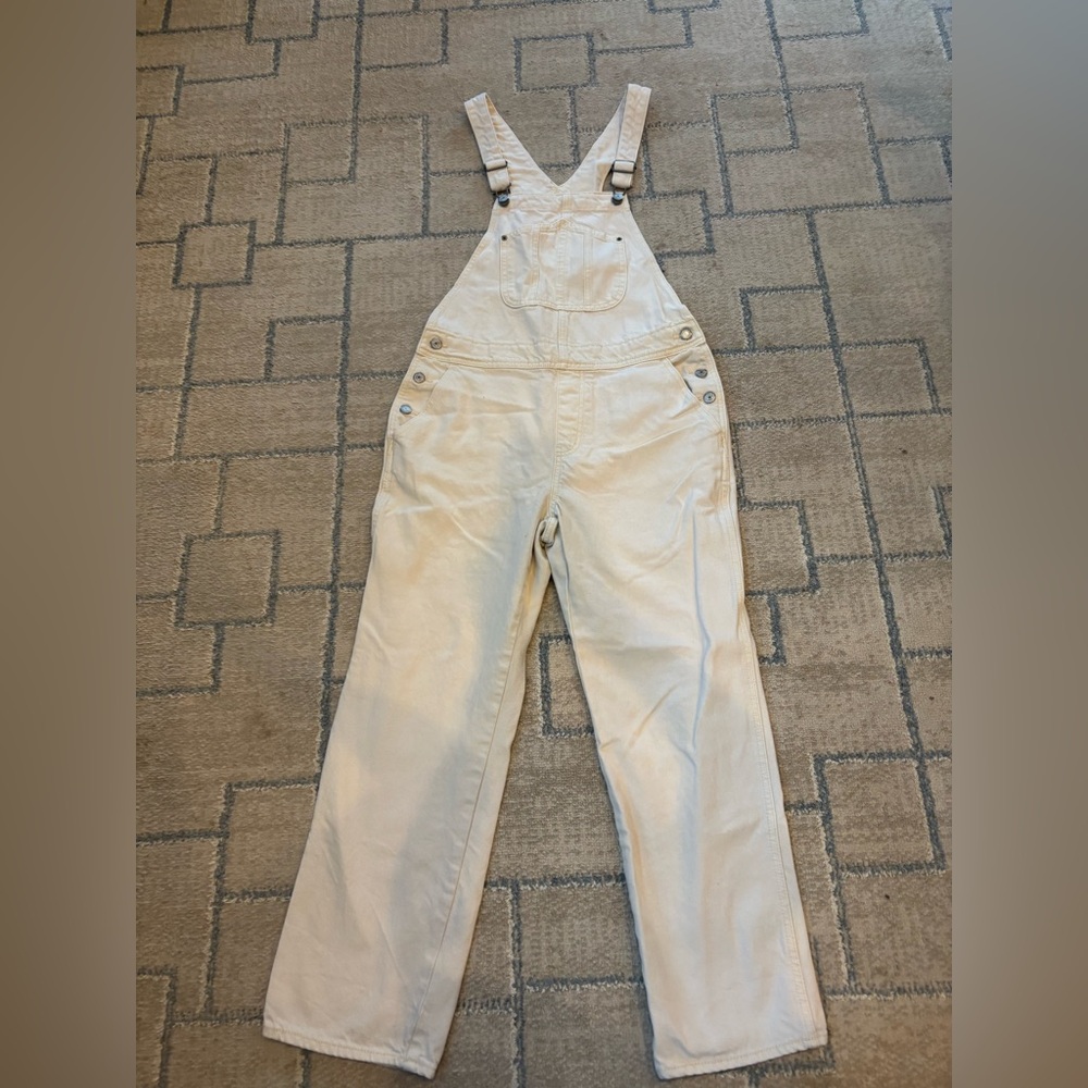 Old Navy Cream Denim Overalls
